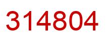 Number 314804 red image
