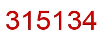 Número 315134 imagen rojo