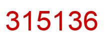 Número 315136 imagen rojo