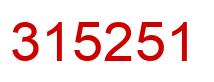 Número 315251 imagen rojo