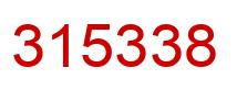 Number 315338 red image