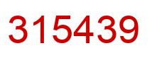 Number 315439 red image