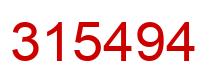 Number 315494 red image