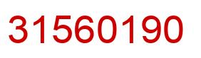Number 31560190 red image