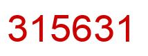 Number 315631 red image
