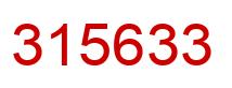 Number 315633 red image