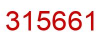 Number 315661 red image