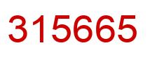 Número 315665 imagen rojo