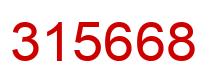 Número 315668 imagen rojo