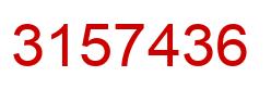 Number 3157436 red image