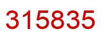 Number 315835 red image