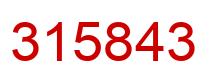 Número 315843 imagen rojo