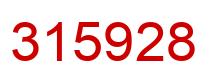 Number 315928 red image