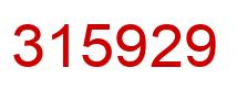 Number 315929 red image