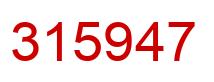 Number 315947 red image