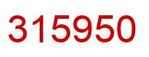 Number 315950 red image