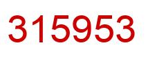 Número 315953 imagen rojo