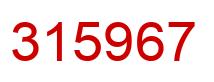 Número 315967 imagen rojo