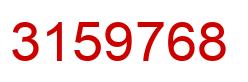 Número 3159768 imagen rojo