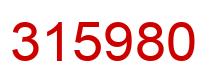 Número 315980 imagen rojo