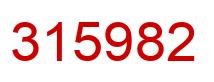 Número 315982 imagen rojo