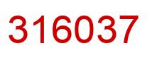 Número 316037 imagen rojo