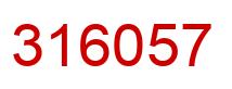 Número 316057 imagen rojo