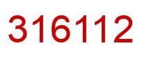 Number 316112 red image