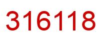 Number 316118 red image
