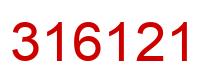 Number 316121 red image