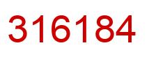 Number 316184 red image