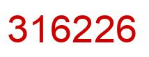 Número 316226 imagen rojo