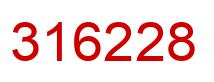 Número 316228 imagen rojo