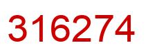 Number 316274 red image
