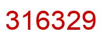 Número 316329 imagen rojo