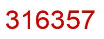 Número 316357 imagen rojo