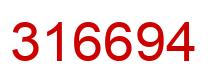 Number 316694 red image