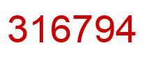 Number 316794 red image