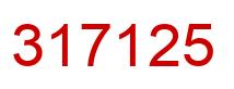 Número 317125 imagen rojo