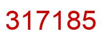 Number 317185 red image