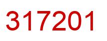 Number 317201 red image