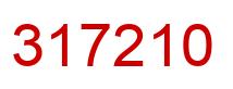 Number 317210 red image