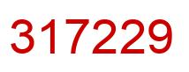 Number 317229 red image