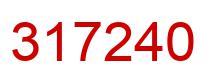 Number 317240 red image