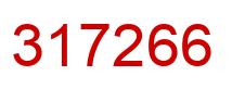 Number 317266 red image