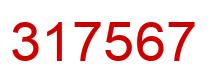 Number 317567 red image