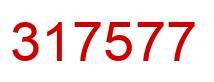 Number 317577 red image