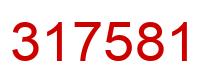 Number 317581 red image