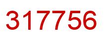 Number 317756 red image