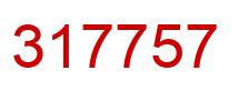 Number 317757 red image